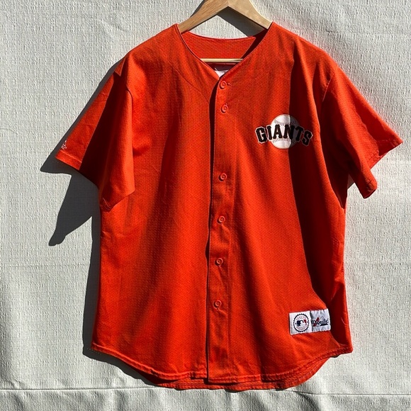 Majestic Men’s Vintage San Francisco Giants Jersey Orange Size Large - Picture 1 of 12